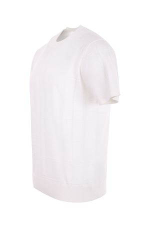 T-shirt in filo di cotone bianco PAOLO PECORA | A015F1001102